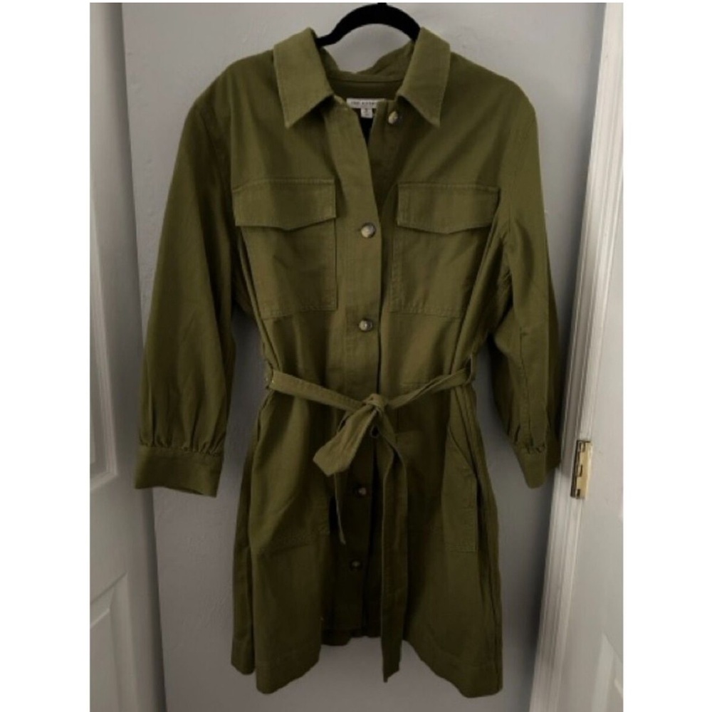 Olive Green Belted Utility Mini Dress